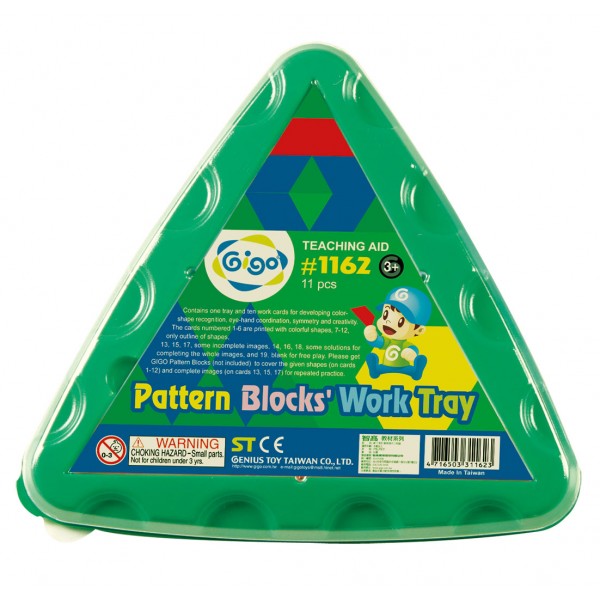 Pattern Blocks Triangular Work Tray - Gigo Early Childhood